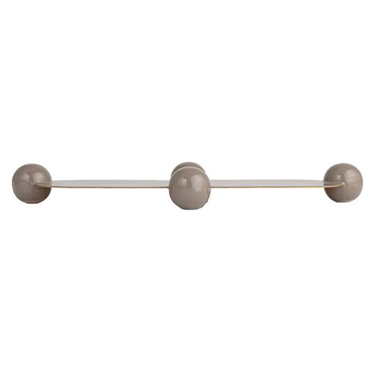 Hello Honey® 17.5" Gray Elegance Enamel Metal Tray with Ball Feet